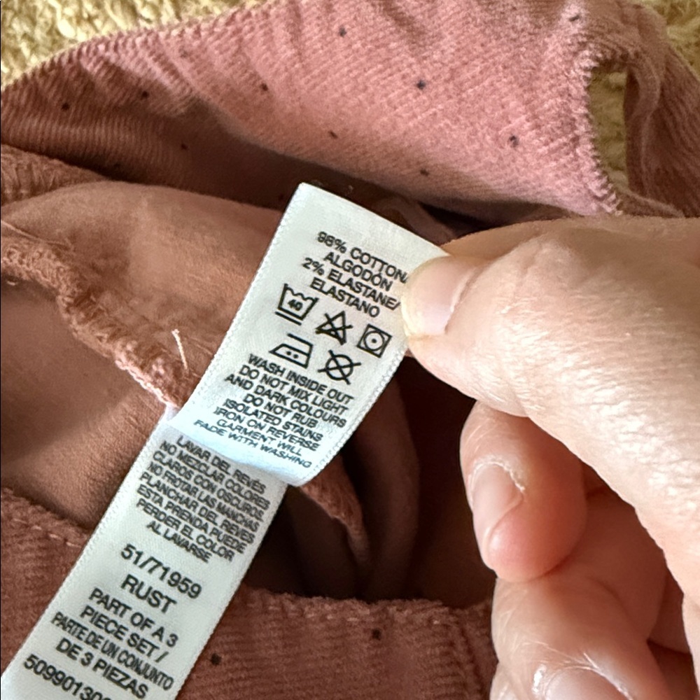 DUNNES Stores 12-18 Mo Polka Dot Blush Pink Overall romper. - Picture 5 of 6